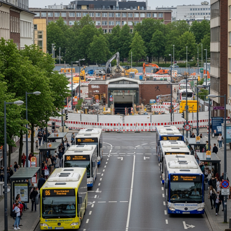 Bauarbeiten in Ohlsdorf: Busse ersetzen die U1 für 13 Wochen.