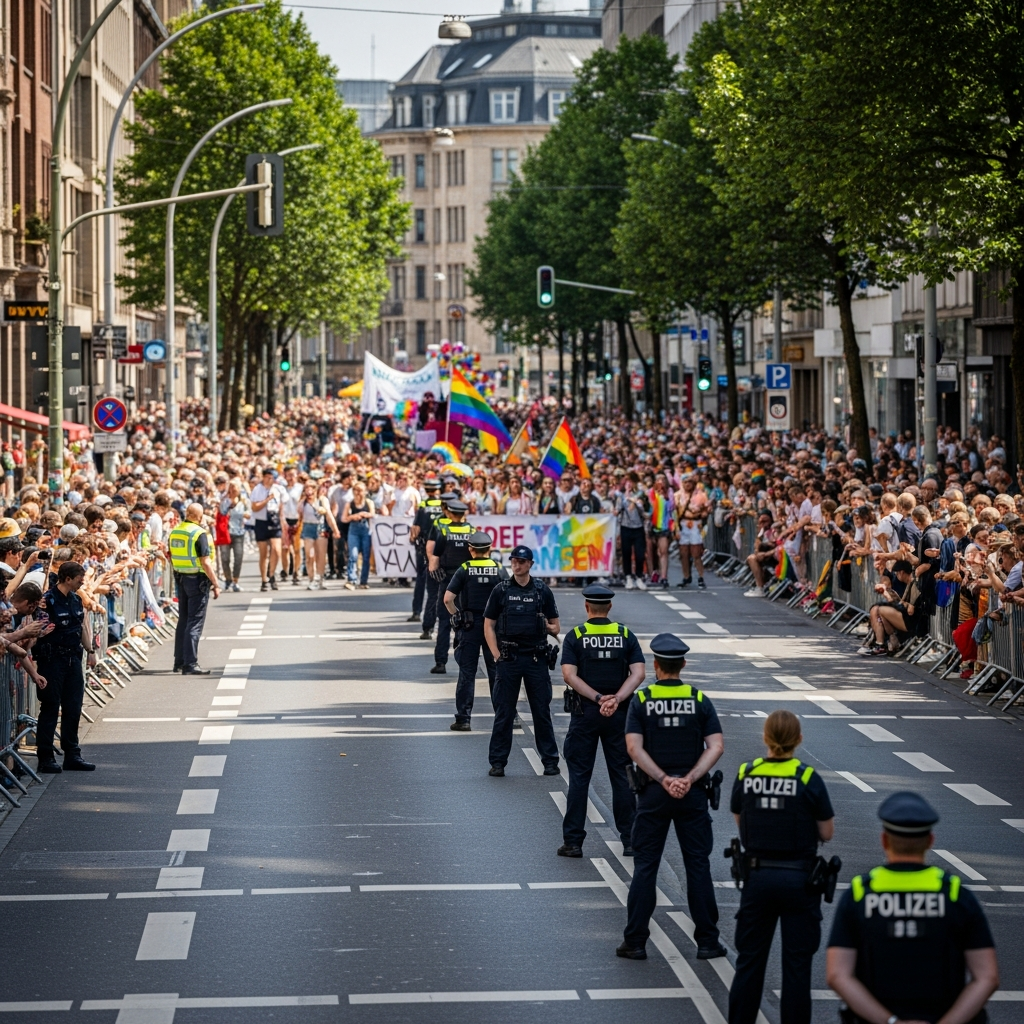 Mehr Polizei beim Hamburger CSD nach Berliner Anschlag.