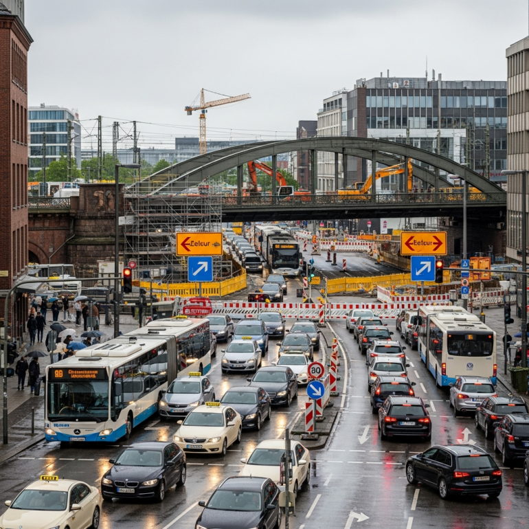 Bauarbeiten an Sternbrücke sorgen für massive Verkehrsprobleme