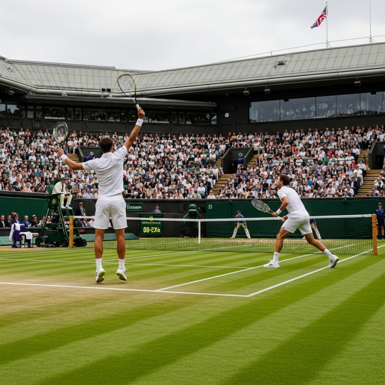 Zverev erreicht erstmals Viertelfinale in Wimbledon.