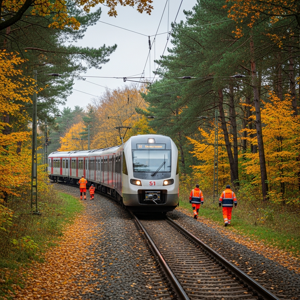 S-Bahn kollidiert mit Baum in Rissen.