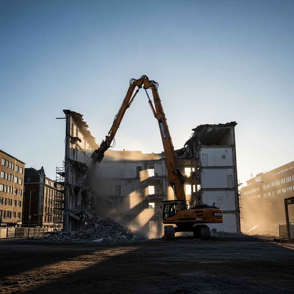 Abrissarbeiten in Holstenstraße beginnen.