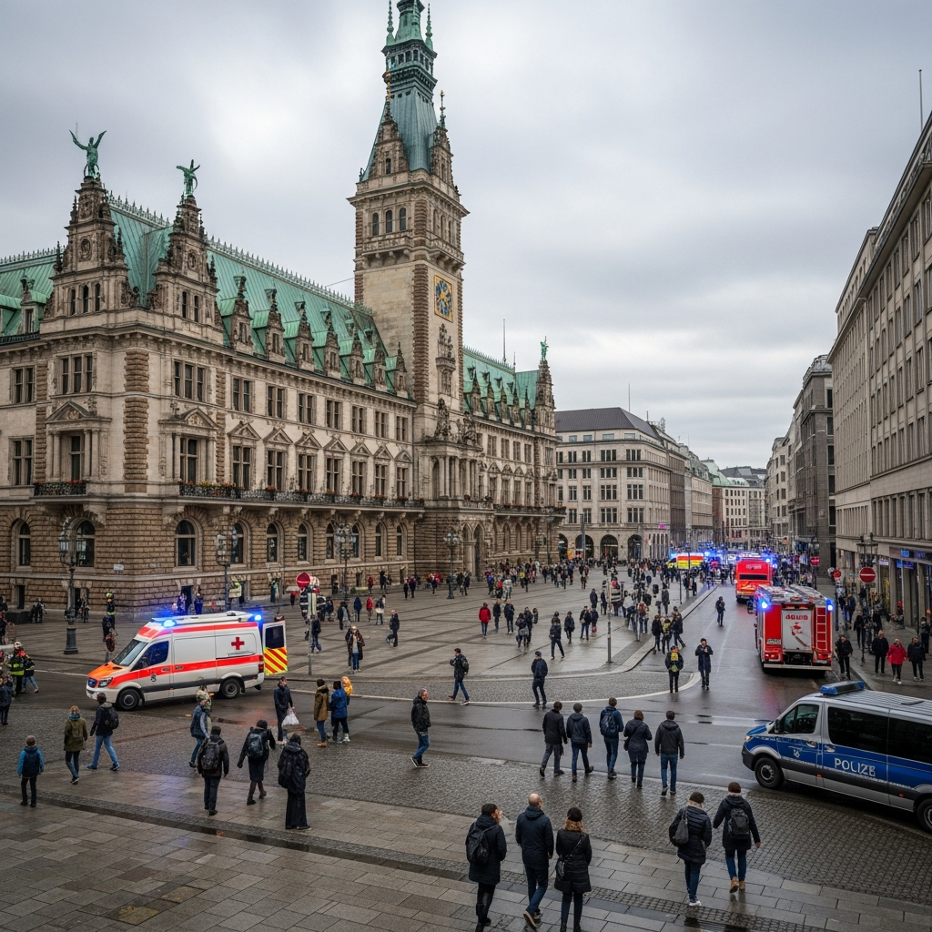 Hamburg: Sprengsatz-Attrappe löst Großeinsatz aus.