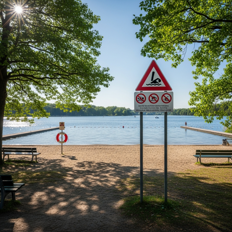 Eichbaumsee wegen Blaualgen gesperrt – Sorge um weitere Badeseen.