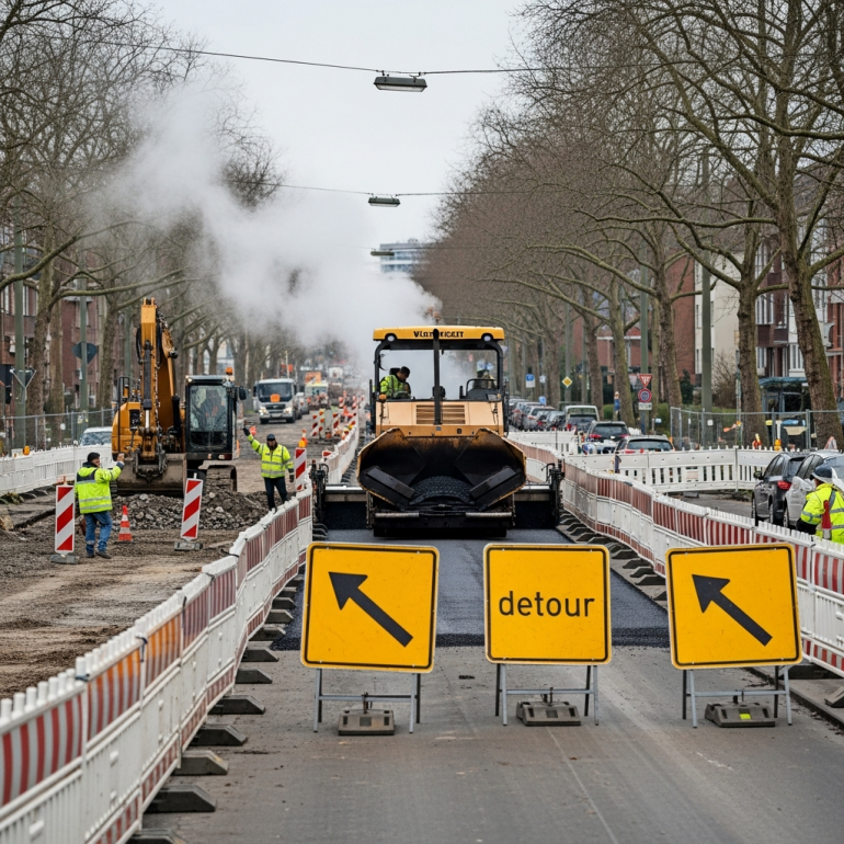 Sanierung der Bergstedter Chaussee beginnt.