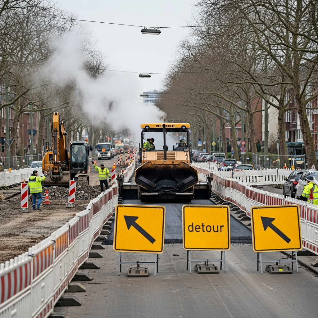 Sanierung der Bergstedter Chaussee beginnt.