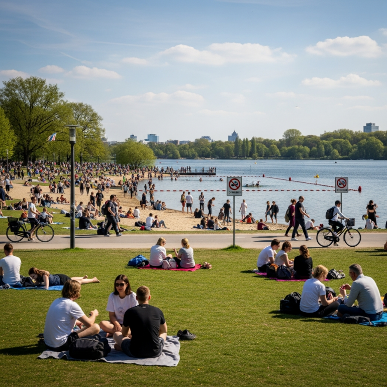 Badeverbote für Öjendorfer See und Eichbaumsee.