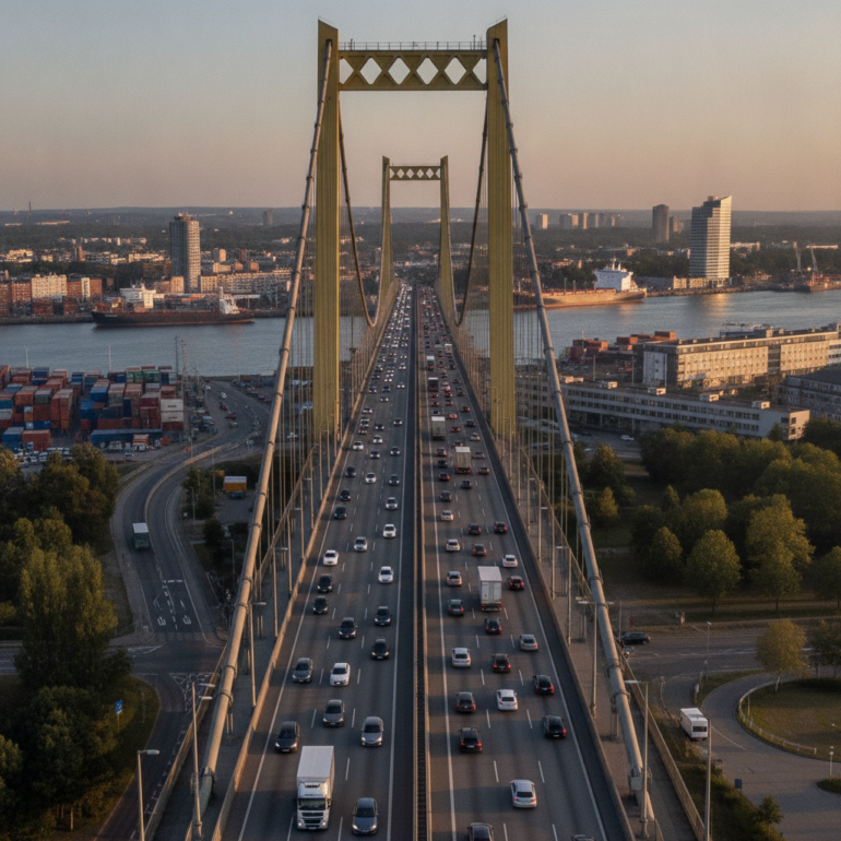 A1 und Köhlbrandbrücke nach Bauarbeiten wieder frei.