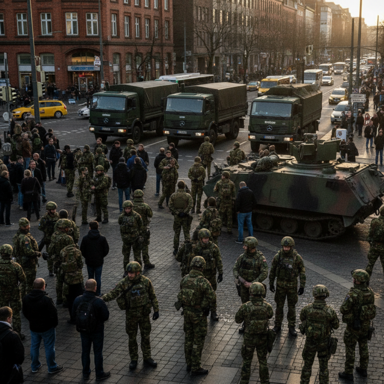 Bundeswehr-Übung "Red Storm Charlie" in Hamburg läuft.