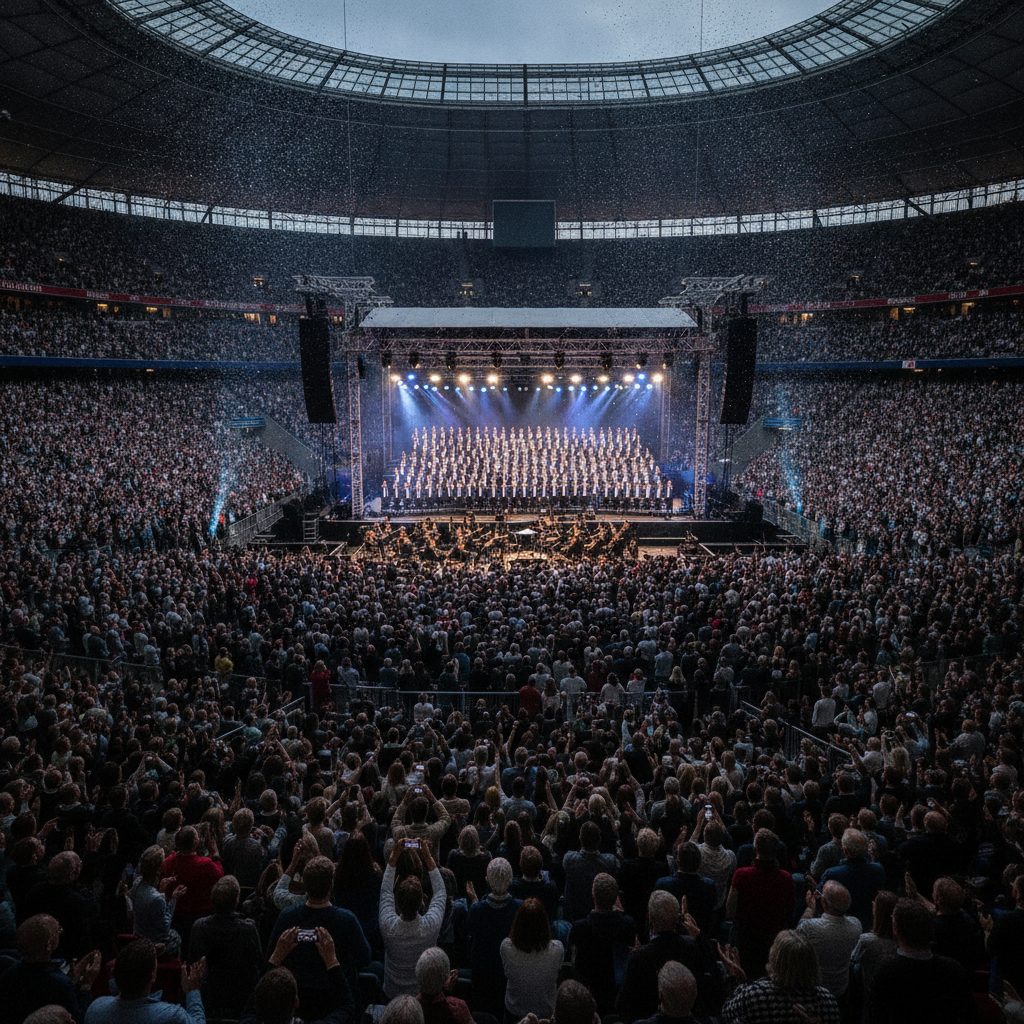 Weltrekord-Abschied der Goldkehlchen im Volksparkstadion.