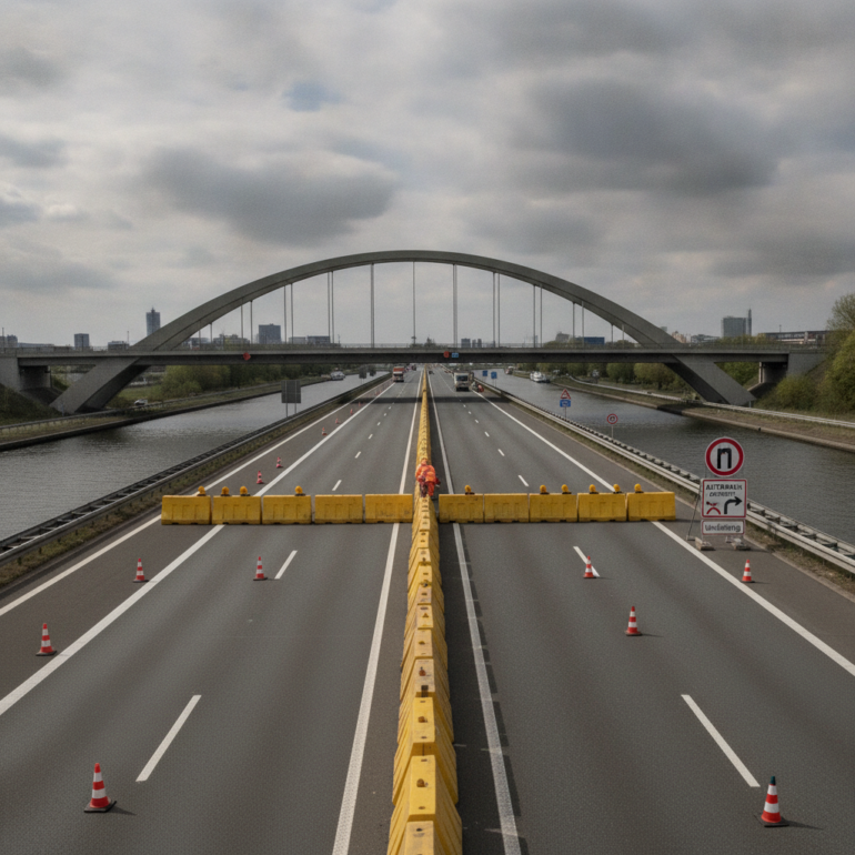 A1-Sperrung zwischen Stillhorn und Harburg startet.