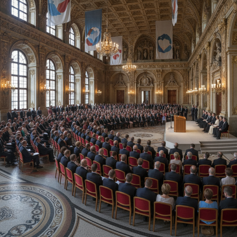 Körber-Preis im Hamburger Rathaus an finnische Zellforscherin überreicht.