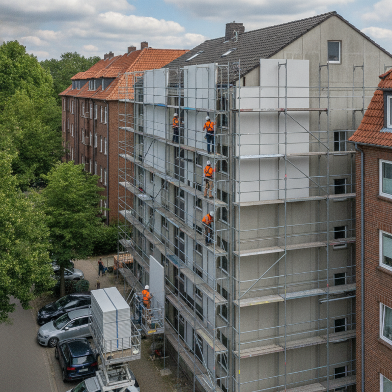 Vonovia testet neues Wärmedämmverfahren in Lurup.