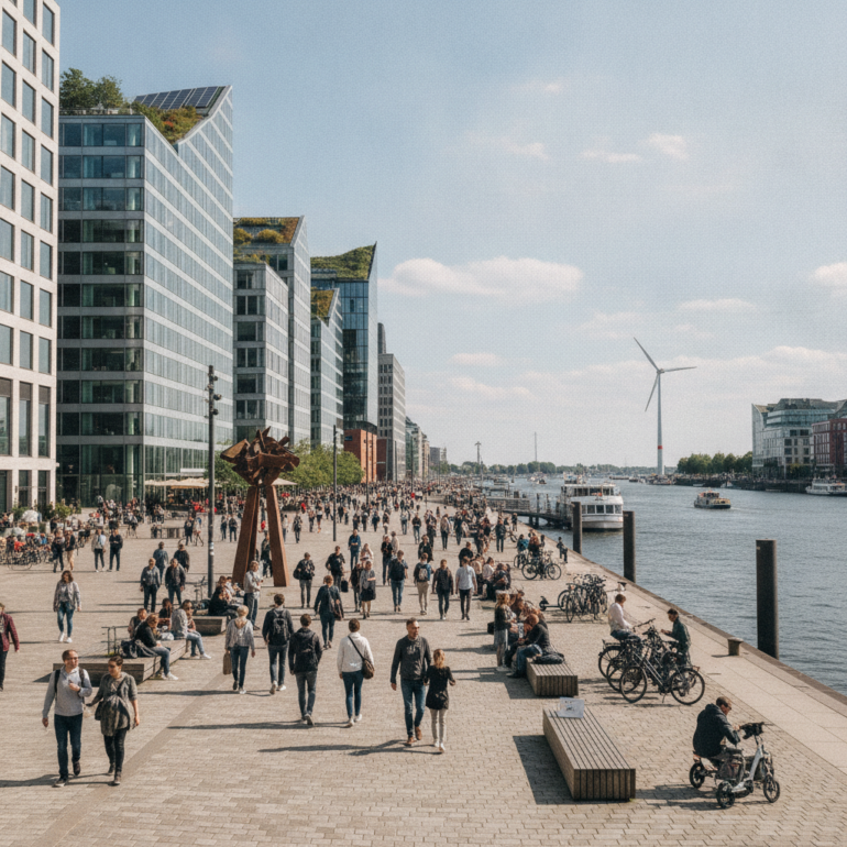 Windpark He Dreiht im Hamburger Hafen eingeweiht.
