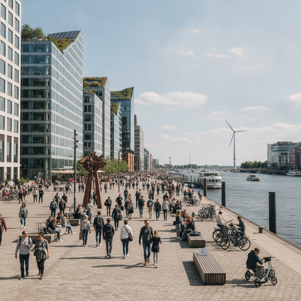 Windpark He Dreiht im Hamburger Hafen eingeweiht.