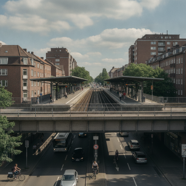 Mann stürzt an U-Bahnhof Dehnhaide zehn Meter in die Tiefe.
