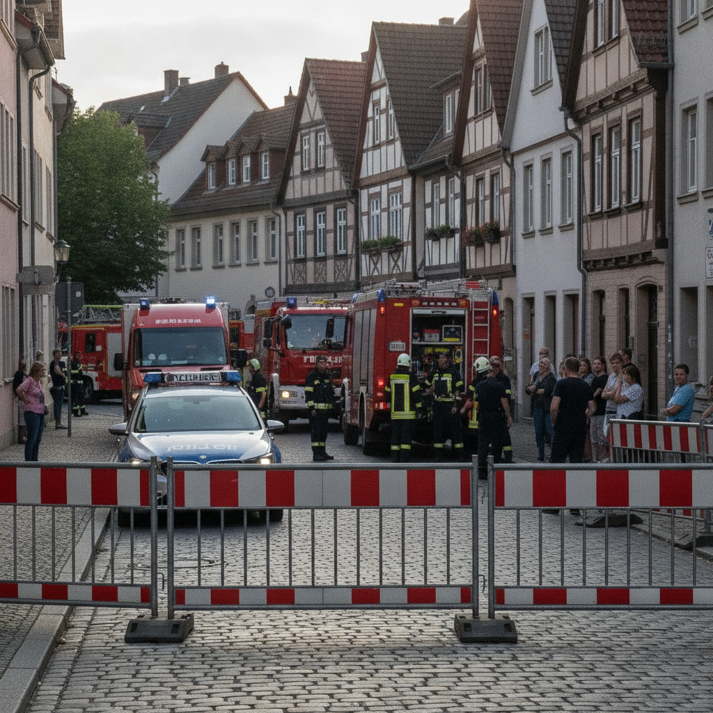 Feuer in leerstehendem Haus in der Stresemannstraße.