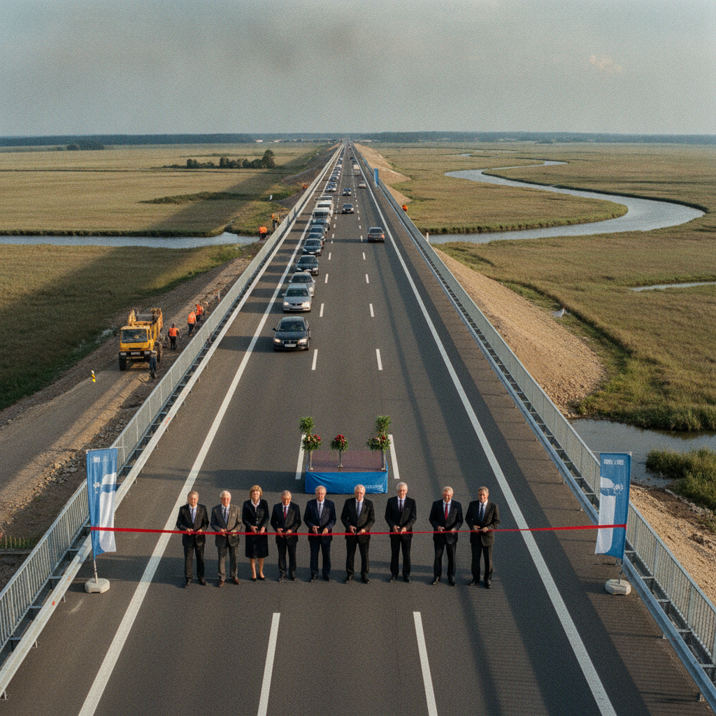 Hochstraße Elbmarsch auf der A7 offiziell freigegeben.