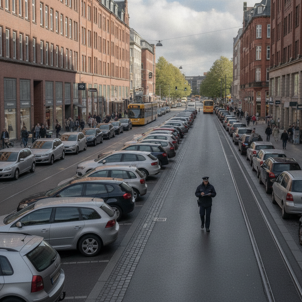 Streit um Falschparken in Hamburg.