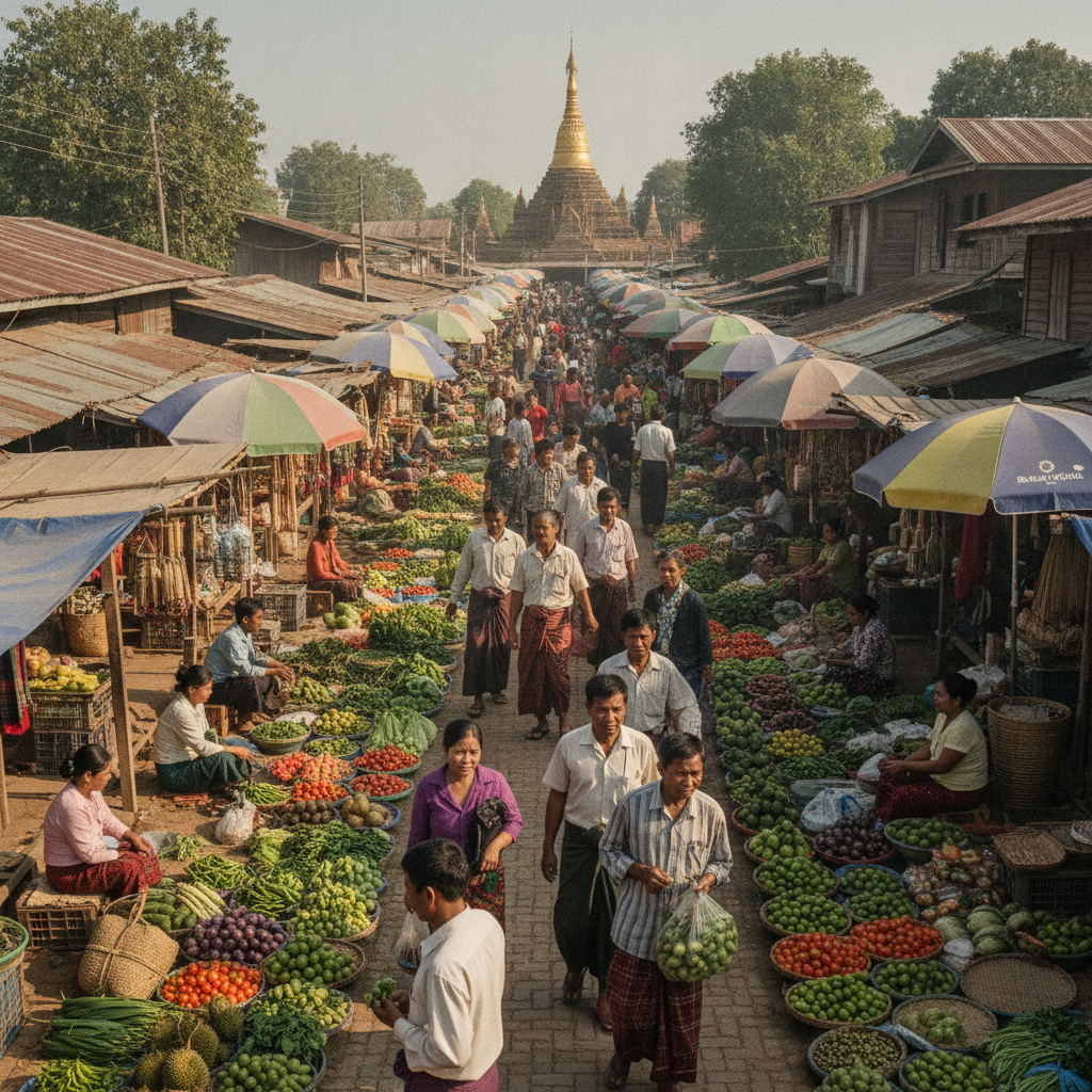 Dutzende Tote bei Militärangriff auf Markt in Myanmar.
