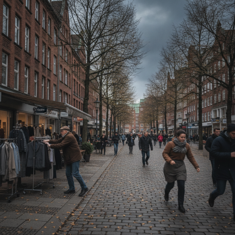 Vorbereitungen auf stürmisches Herbstwochenende in Hamburg.