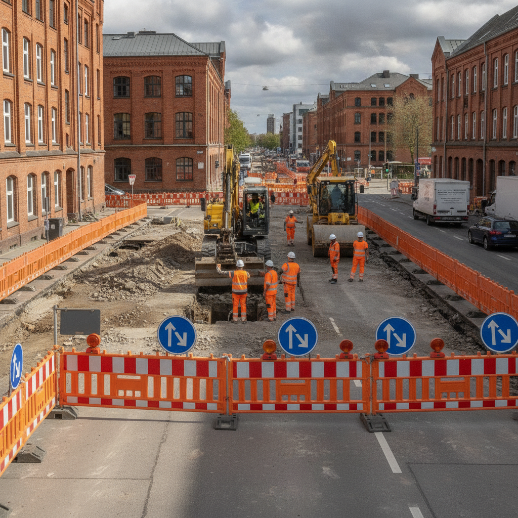 Amsinckstraße wochenlang gesperrt.