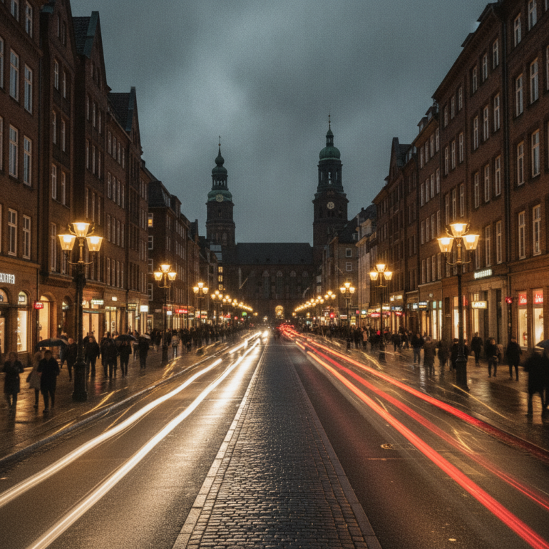 Kontroverse um Hamburgs Straßenbeleuchtung.