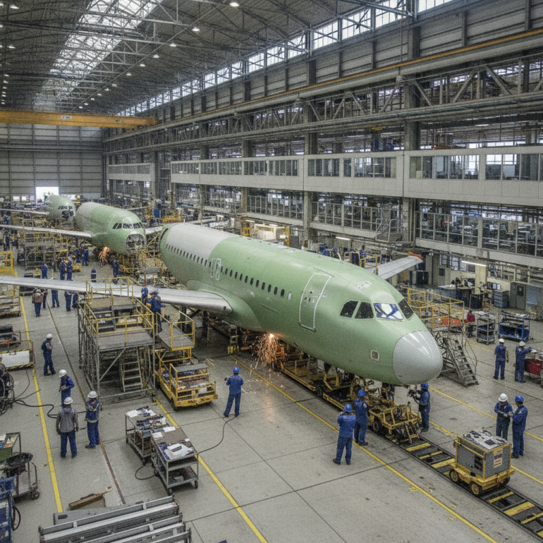 Milliardenauftrag für Airbus: Hamburg baut A320-Flugzeuge.