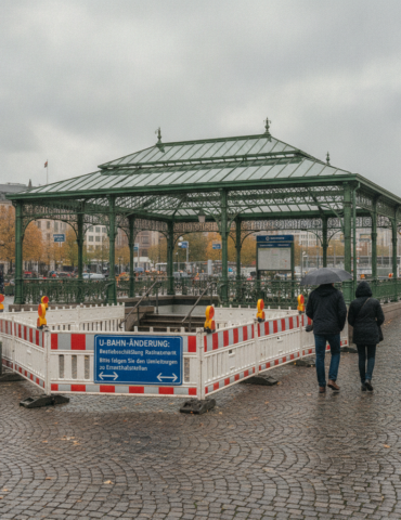 U3-Sperrung in den Herbstferien in der Hamburger Innenstadt.