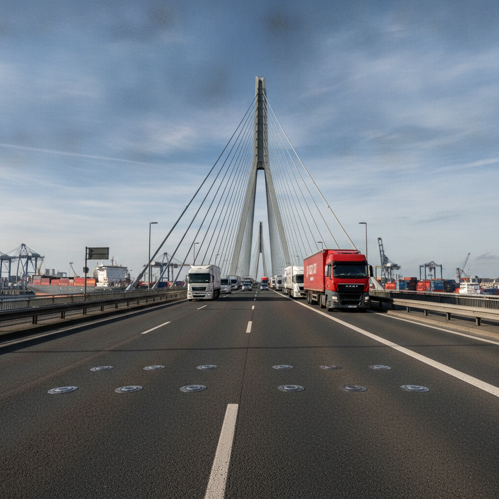 Köhlbrandbrücke unter strengerer Kontrolle.