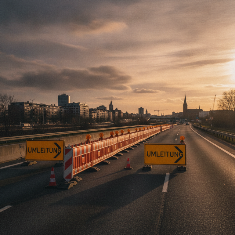 A1 in Hamburg wird übers Wochenende voll gesperrt.