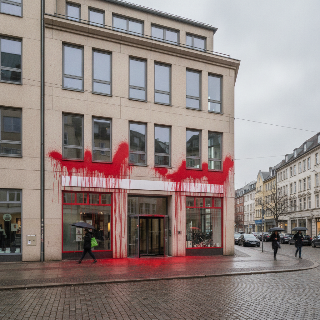 Farbanschlag auf Grünen-Büro in Wandsbek