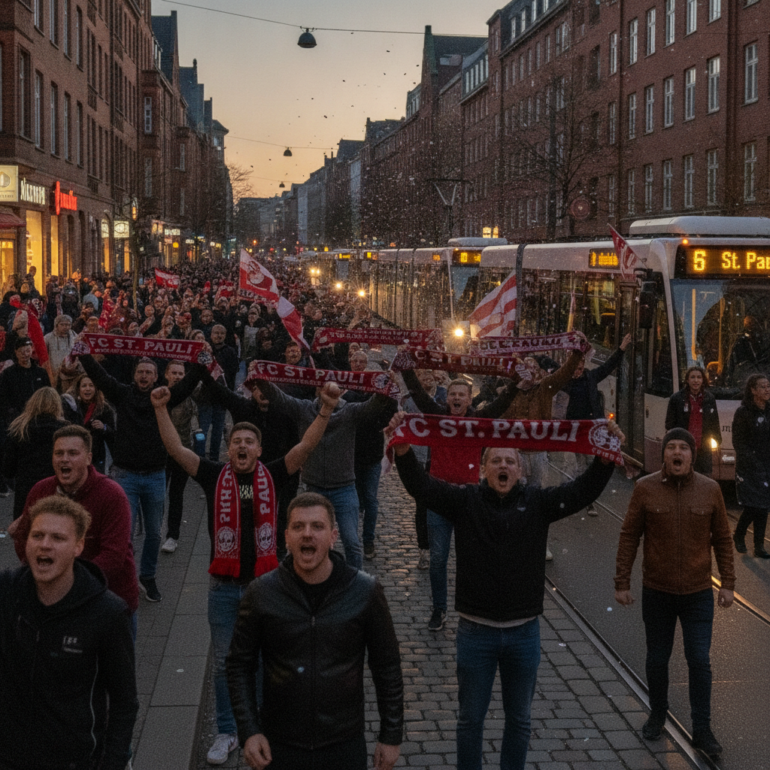 St. Pauli feiert Heimsieg gegen Karlsruhe.